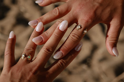 Bague deux pierres - minimaliste