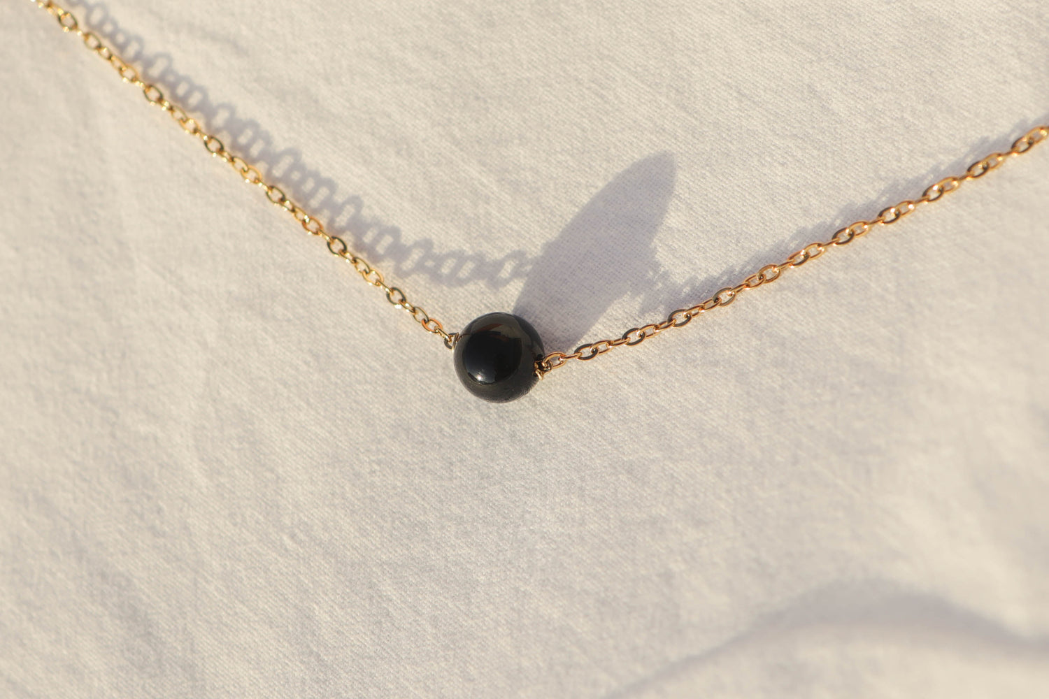 Collier ras de cou - pierre fine boule 8mm