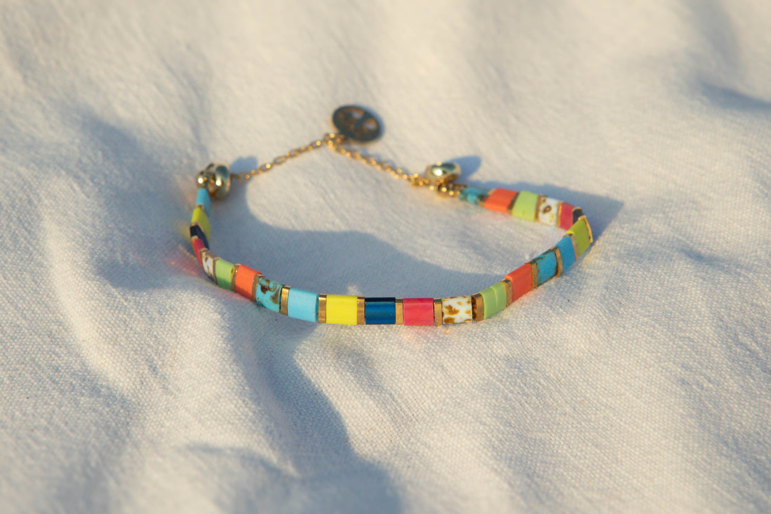 Bracelet Tila - pierres plates japonaises