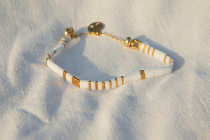 Bracelet Tila - pierres plates japonaises